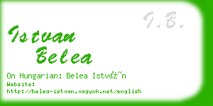 istvan belea business card